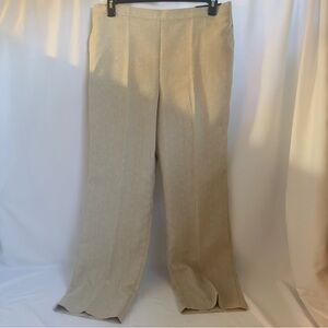 NWT Alfred Dunner Proportioned Medium Classic Fit SZ 16 Beige Pants Pull on Pant